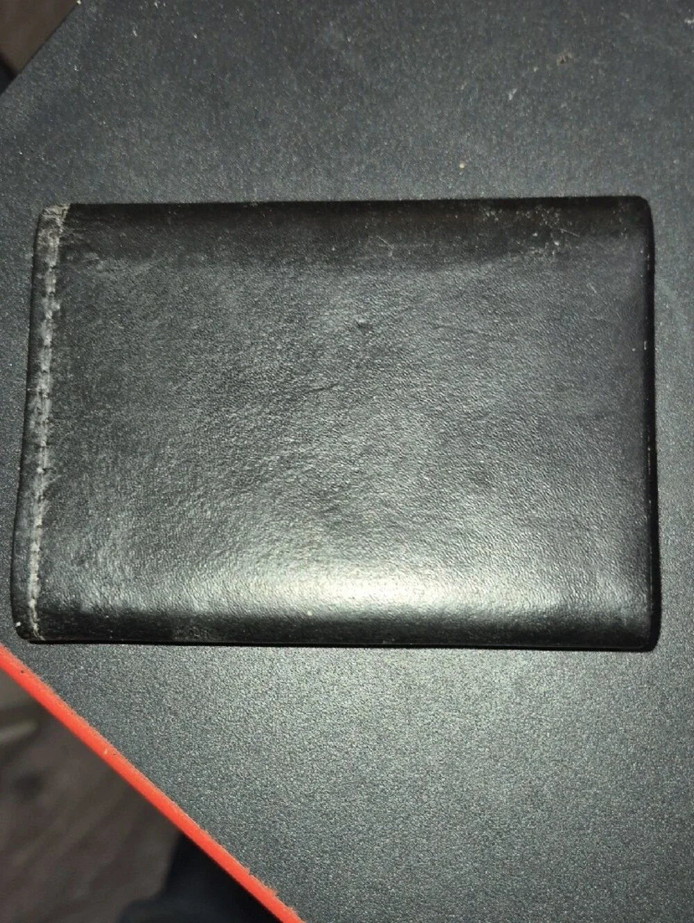 Vintage Harley-Davidson Black Leather wallet with Embossed Engine.